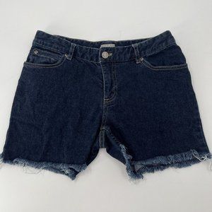 J. Jill Womens Jean Shorts Denim Cutoff Stretch Blue Jean Size 4